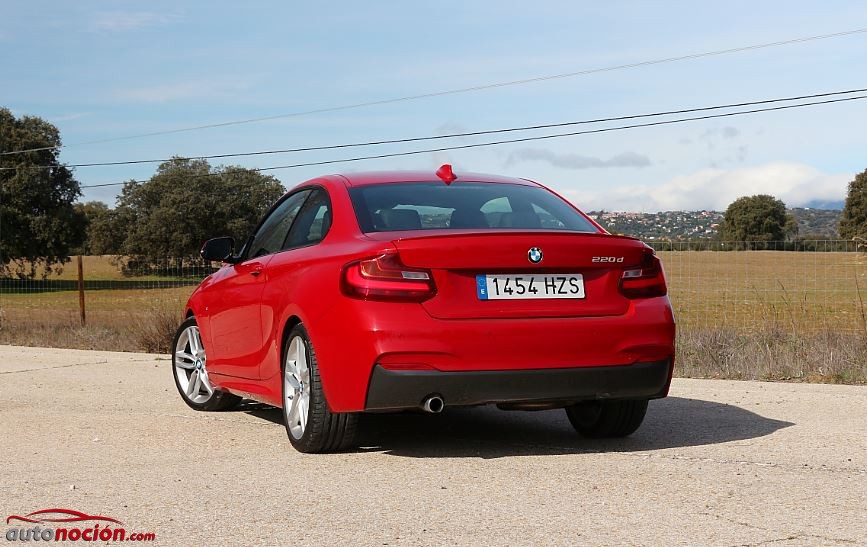trasera bmw serie 2 coupe rojo