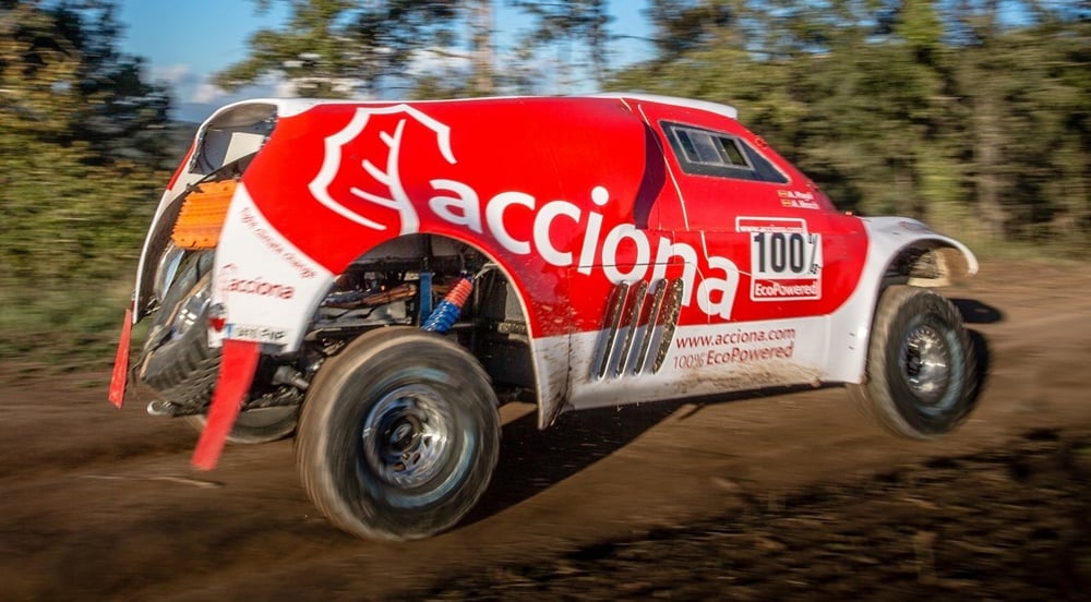 Acciona 100x100 Ecopowered electric car. Barcelona , nov 2014