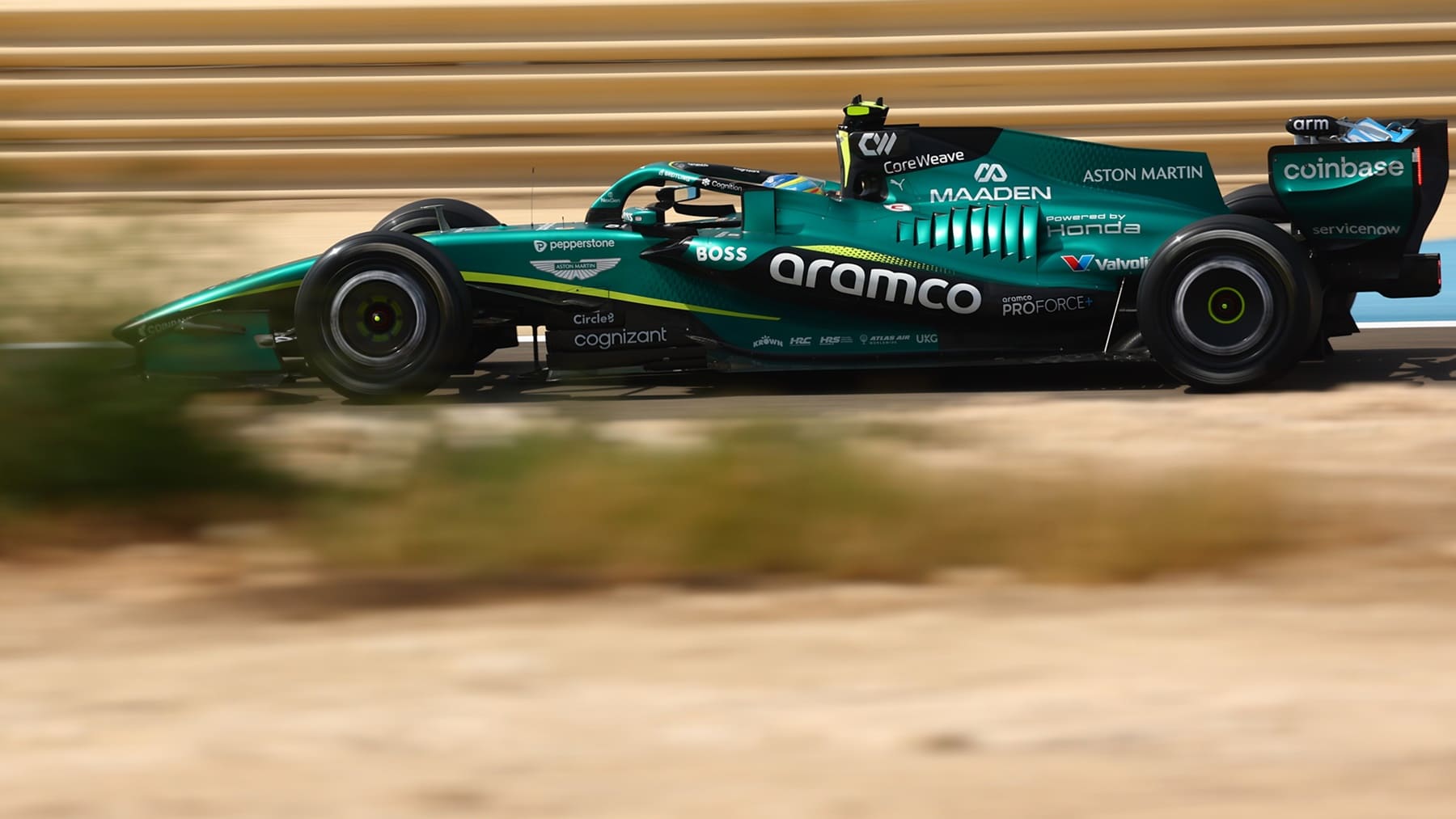 fernando alonso aston martin test bahrein