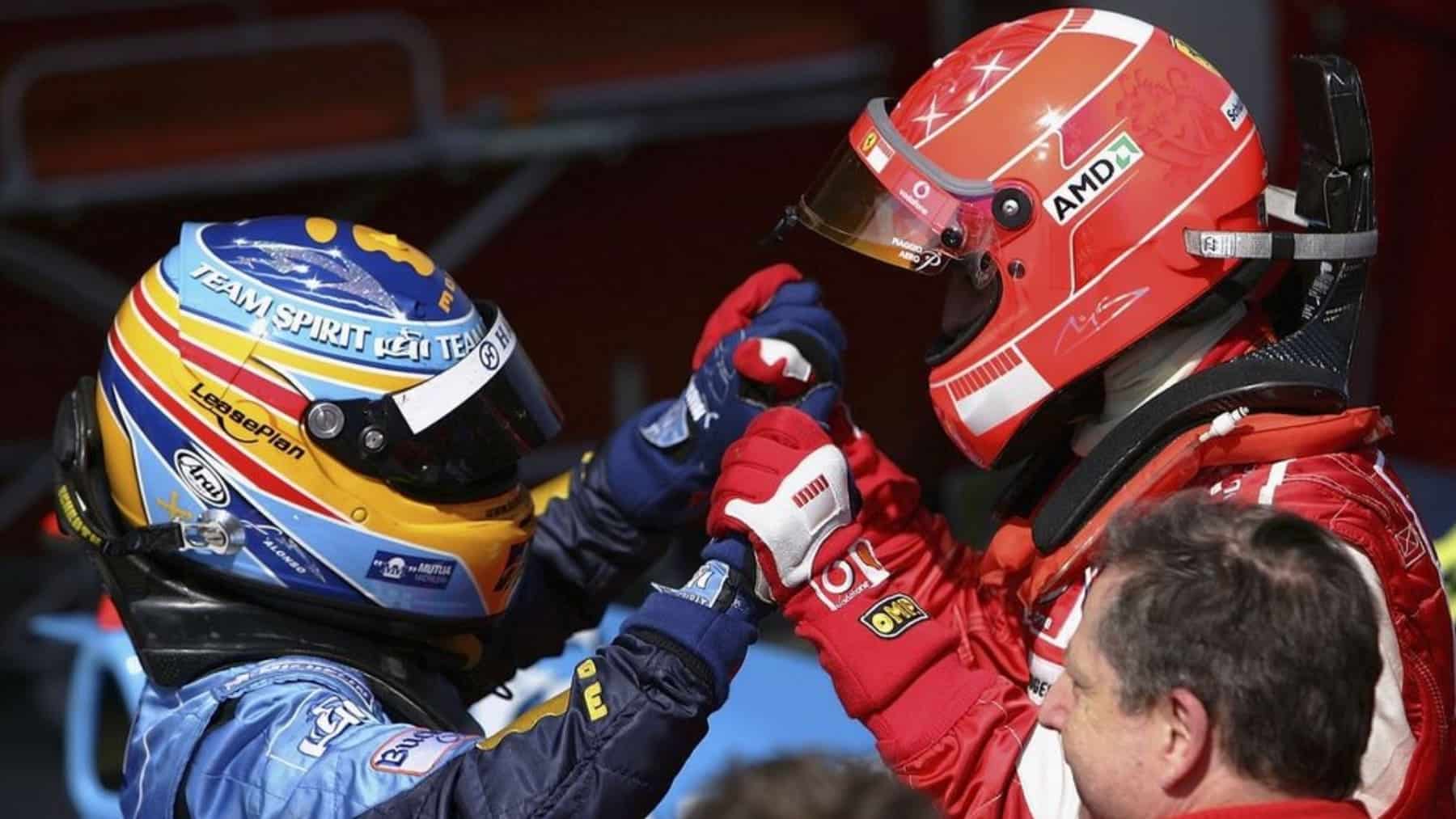 Michael Schumacher y Fernando Alonso, GP San Marino 2006