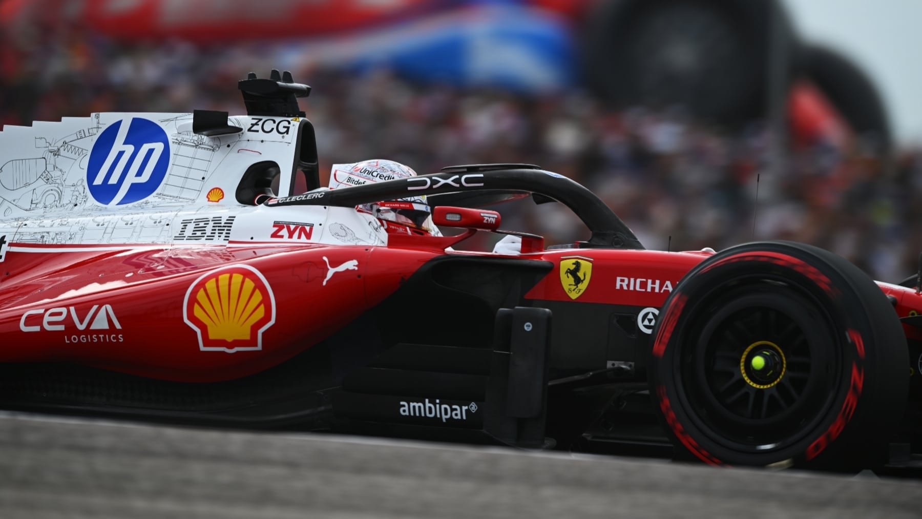 Ferrari F1 Leclerc Hamilton Austin