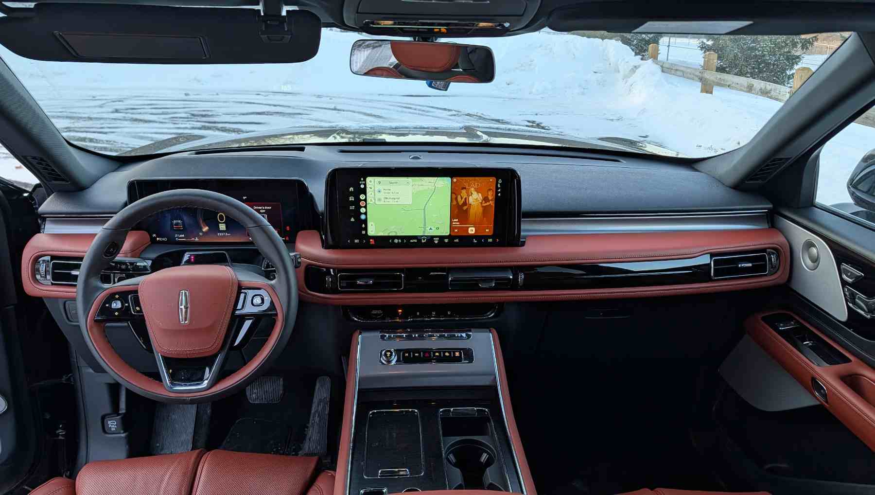 Interior and dashboard of the 2026 Lincoln Aviator