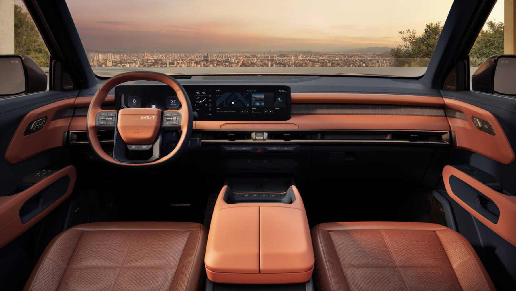 Rendered interior of a 2027 Kia Telluride