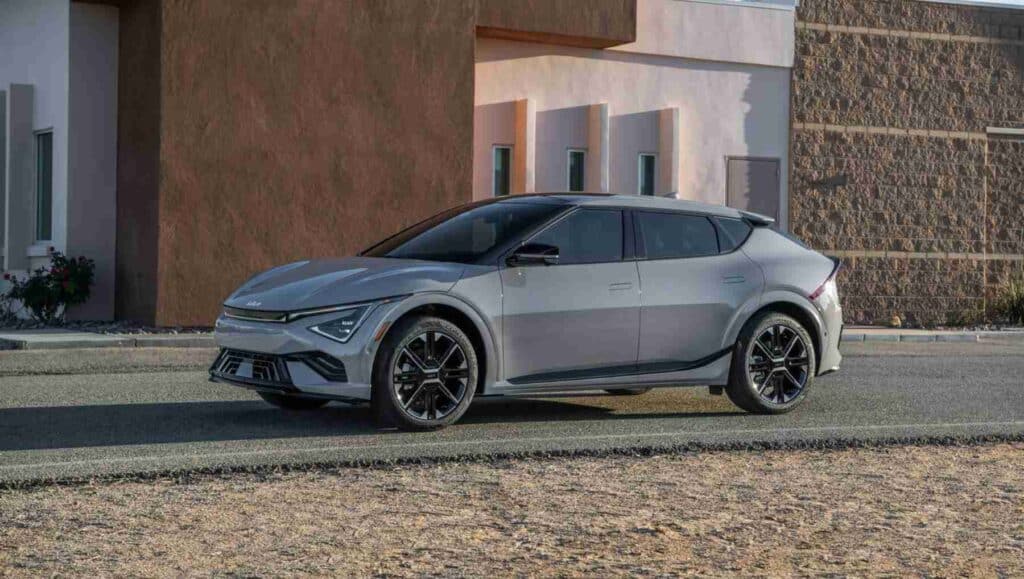 A gray 2025 Kia EV6