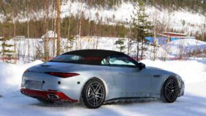 Mercedes-Maybach SL Roadster prototype testing in winter conditions
