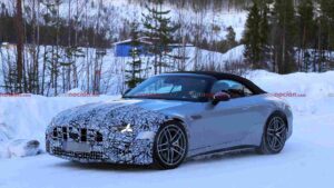 Mercedes-AMG SL prototype testing in winter conditions