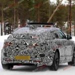 Spy shot of the 2027 Range Rover Velar rear with window slit