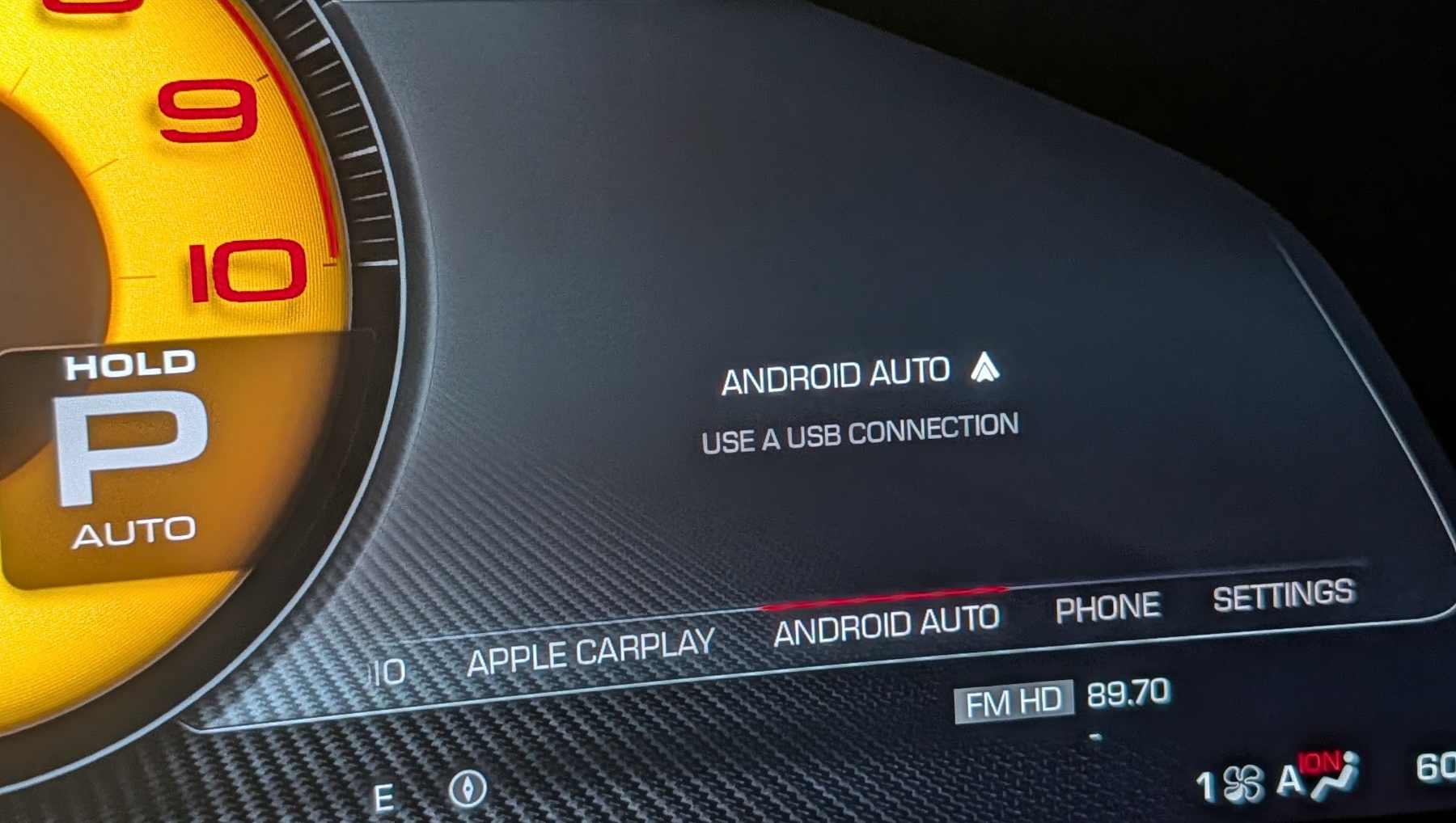 Connecting Android Auto in a Ferrari Purosangue
