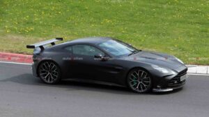 aston martin vantage rs spy photos with eight exhausts