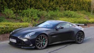 aston martin vantage rs spy photos with eight exhausts
