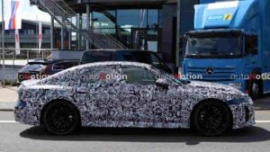 A heavily camouflaged Audi RS 6 Sedan prototype