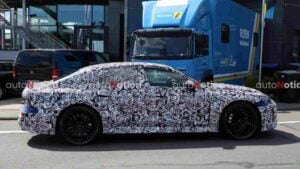 A heavily camouflaged Audi RS 6 Sedan prototype