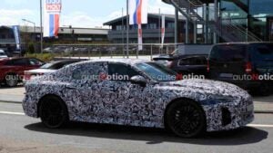 A heavily camouflaged Audi RS 6 Sedan prototype