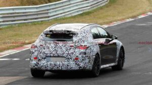 Spy shot of a Mercedes-AMG CLA Shooting Brake EQ testing on the Nürburgring