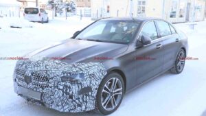 Spy shots of a 2027 Mercedes-Benz C-Class exterior