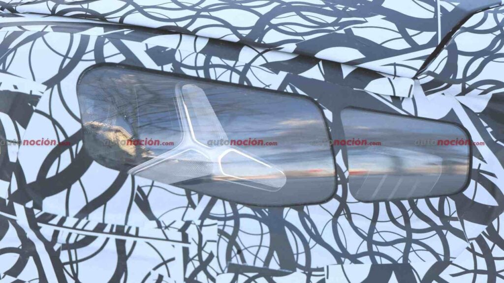 Spy shots of a 2027 Mercedes-Benz C-Class exterior starred headlight