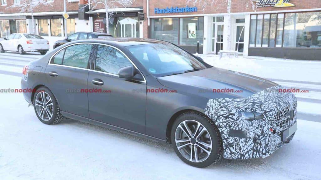Spy shots of a 2027 Mercedes-Benz C-Class exterior