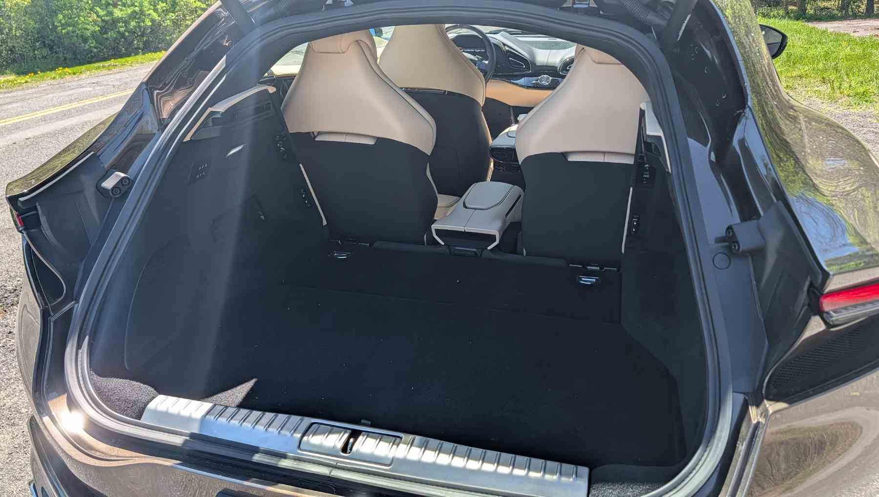 a Ferrari Purosangue's trunk space