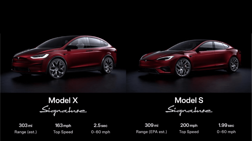 signature edition tesla model s and x ads
