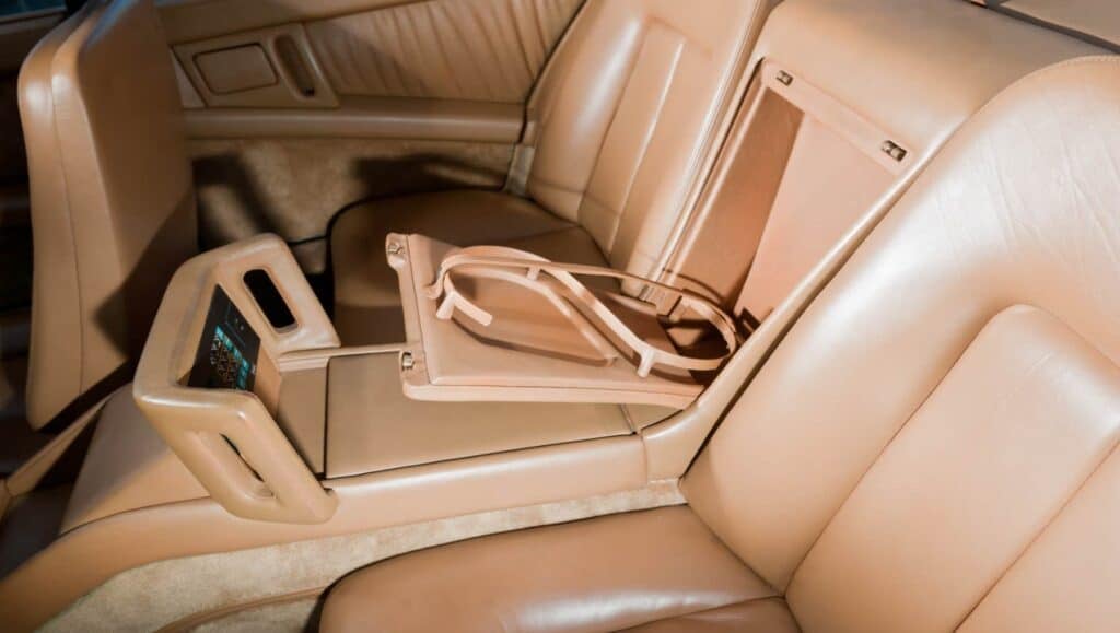 1980 Ferrari Pinin rear seats with passenger display
