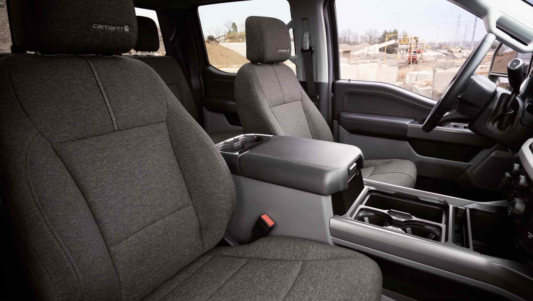 Interior of the 2027 Ford Super Duty with a Carhartt package