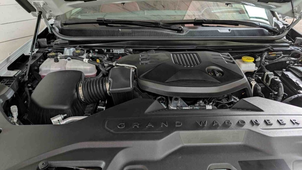 The engine/generator of a Jeep Grand Wagoneer 4xe