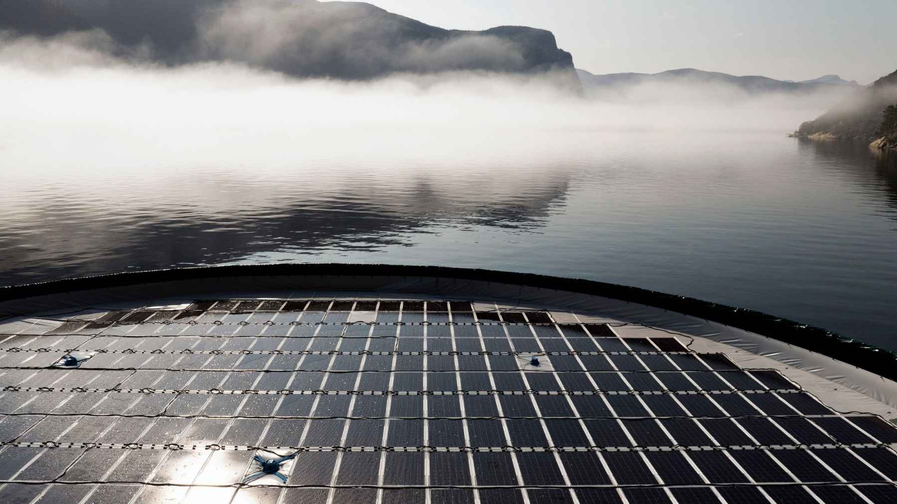 A salmon farm above the Arctic Circle, where January gives under five hours of daylight, now pulls more than 90% of its power from floating solar ringed around the pens, and the diesel generator that ran around the clock has barely turned over since