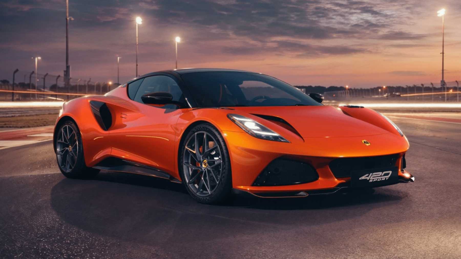 Lotus fans keep begging for a V8 Emira, and the factory answered with two fewer cylinders: a 416-hp 2.0-liter it calls the fastest four-cylinder production car on Earth, 186 mph flat out and 60 in 3.7 seconds