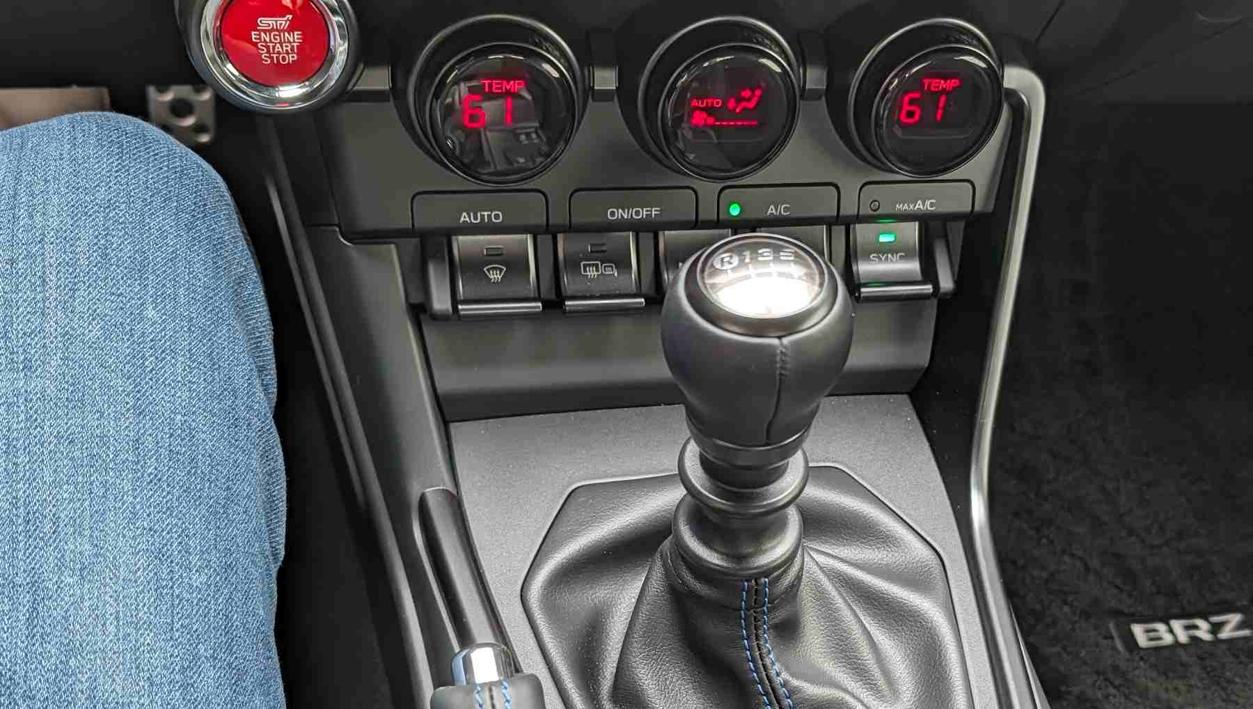 The stick shift on a 2026 Subaru BRZ