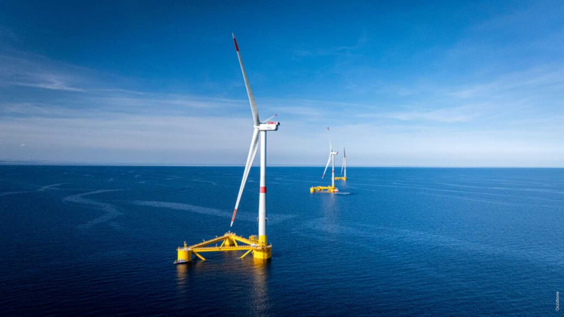 France just switched on the first floating wind farm designed to grow fish, three turbines 16 kilometers out with 32 oyster-shell cages bolted to one float, turning the reef that grows on offshore foundations by accident into the actual plan