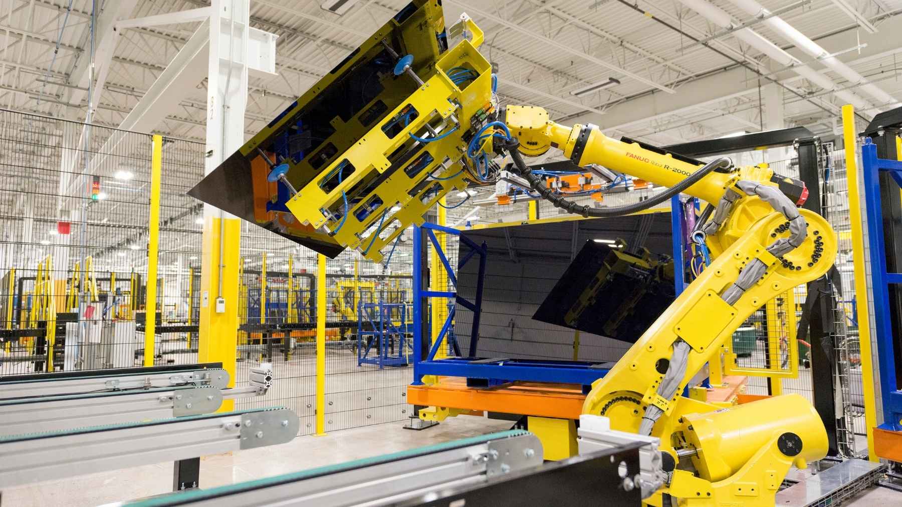 A building of 2.4 million square feet in Louisiana takes in a raw sheet of glass and hands out a finished solar panel four and a half hours later, twelve a minute at full rate, and the tariff arriving December 4 to protect American solar walks straight past it