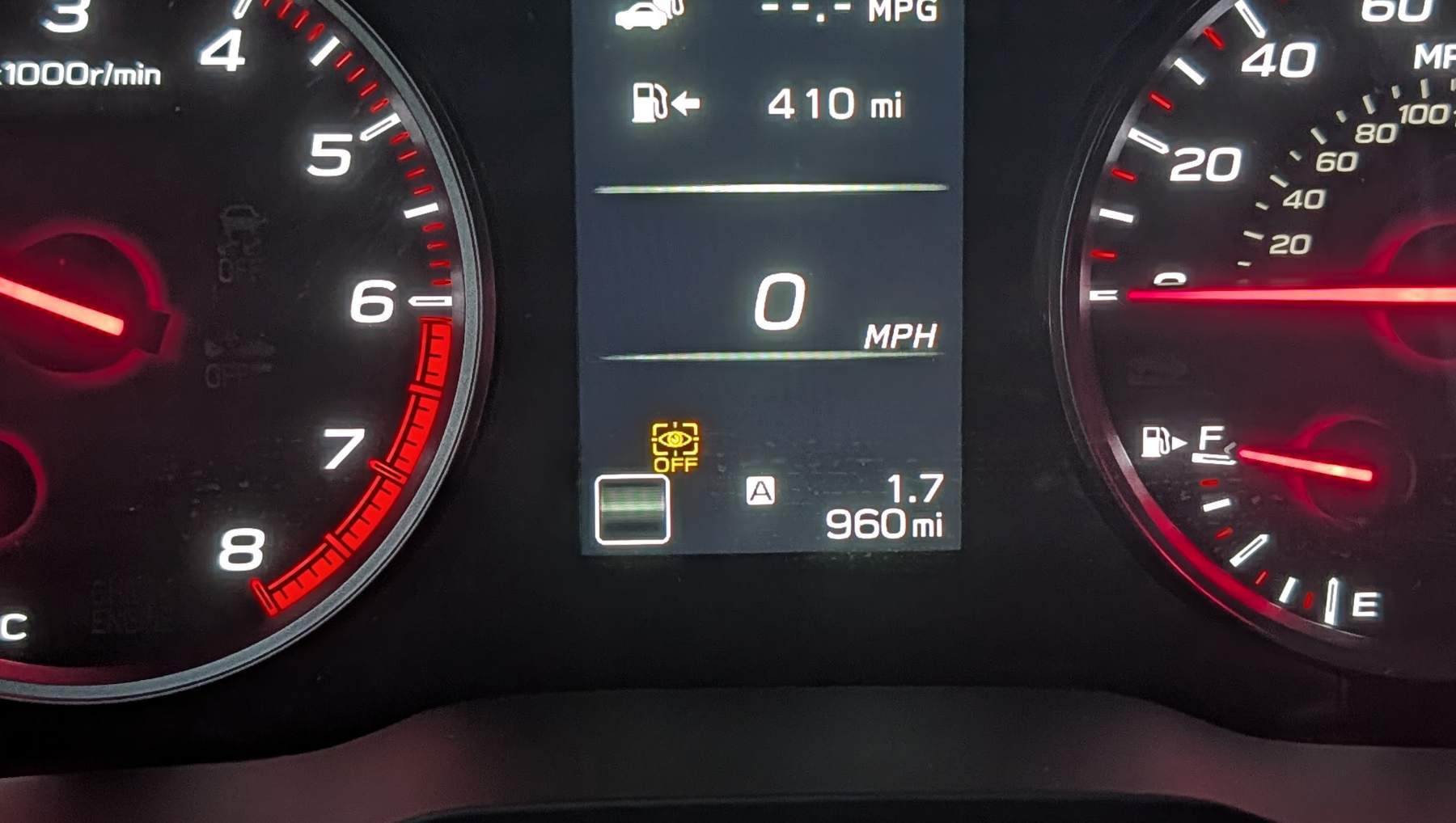 How to disable the driver monitoring system in a 2026 Subaru WRX