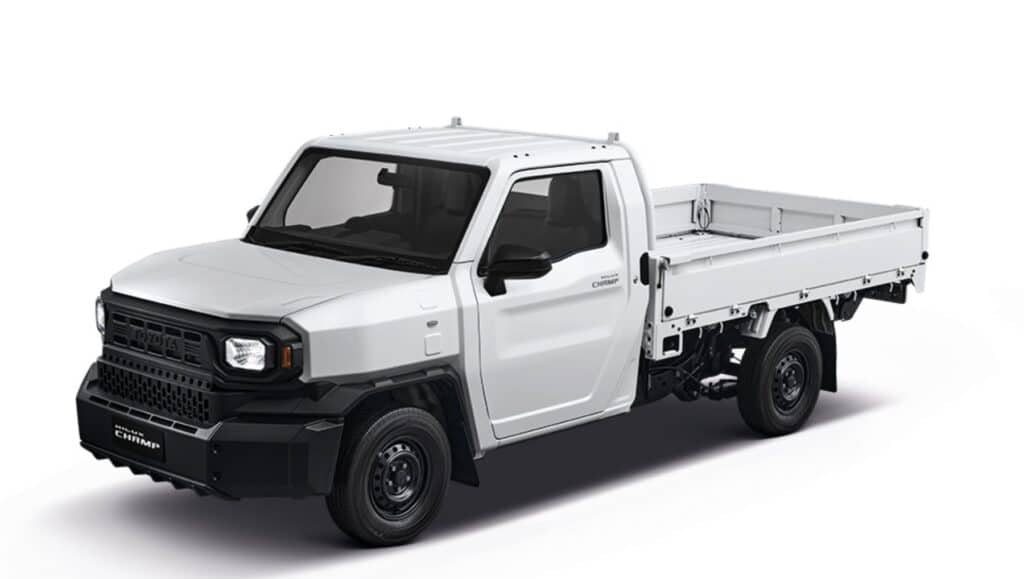 A Toyota Hilux Champ against a white background
