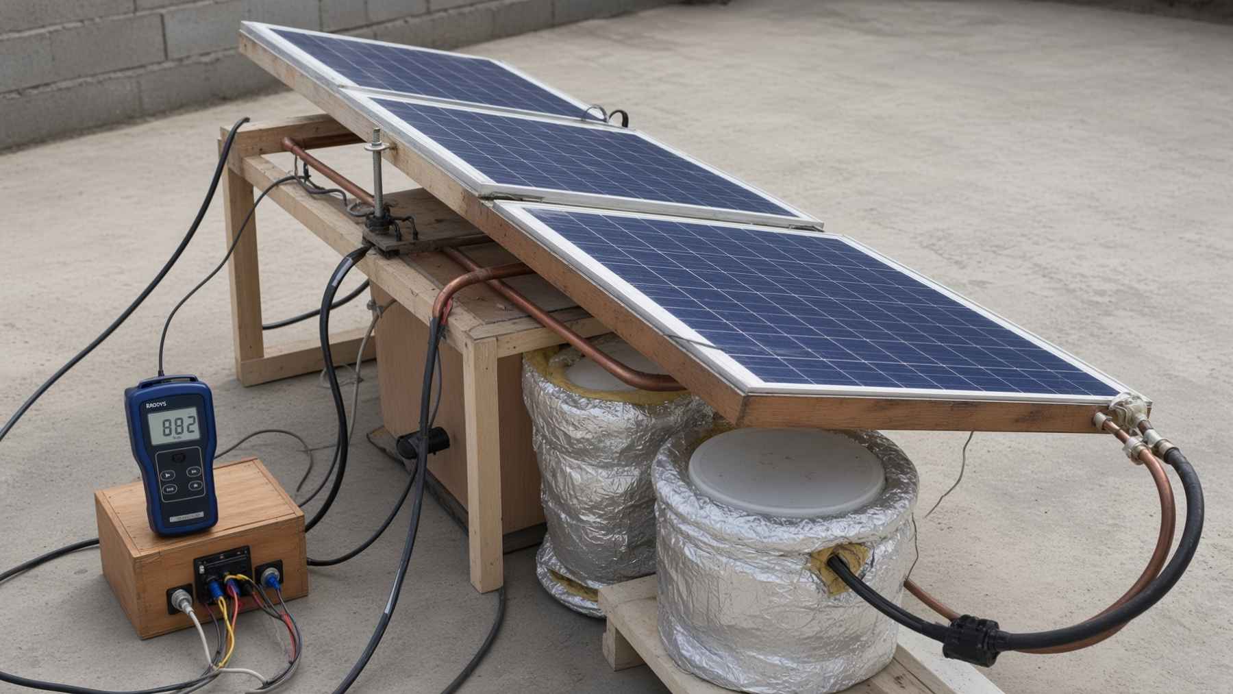 A copper plate bolted to the back of a solar panel catches the 80 percent of sunlight that never becomes electricity, lifts the panel’s output by 59.3 percent, sends that heat into a reactor pulling bagged fertilizer out of real human urine, and the startup is selling to slaughterhouses