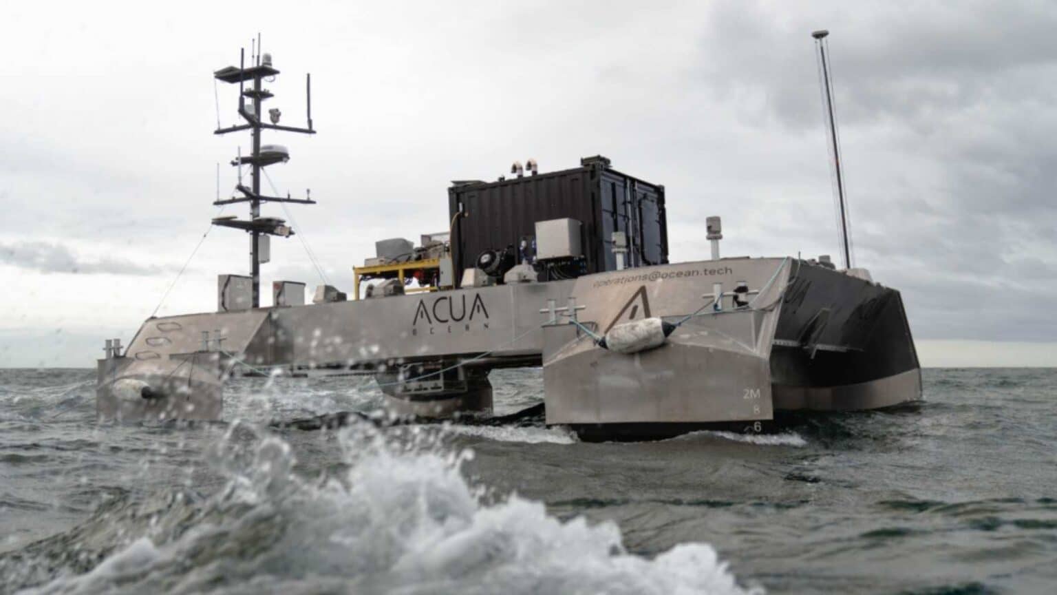 Robot Pitching Machine A 47-foot drone boat launched and recovered a 375-pound underwater ...
