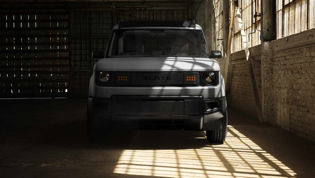 Front view of a Blank Slate truck