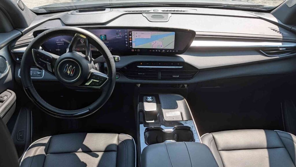 The dashboard and interior of a 2026 Buick Enclave Avenir