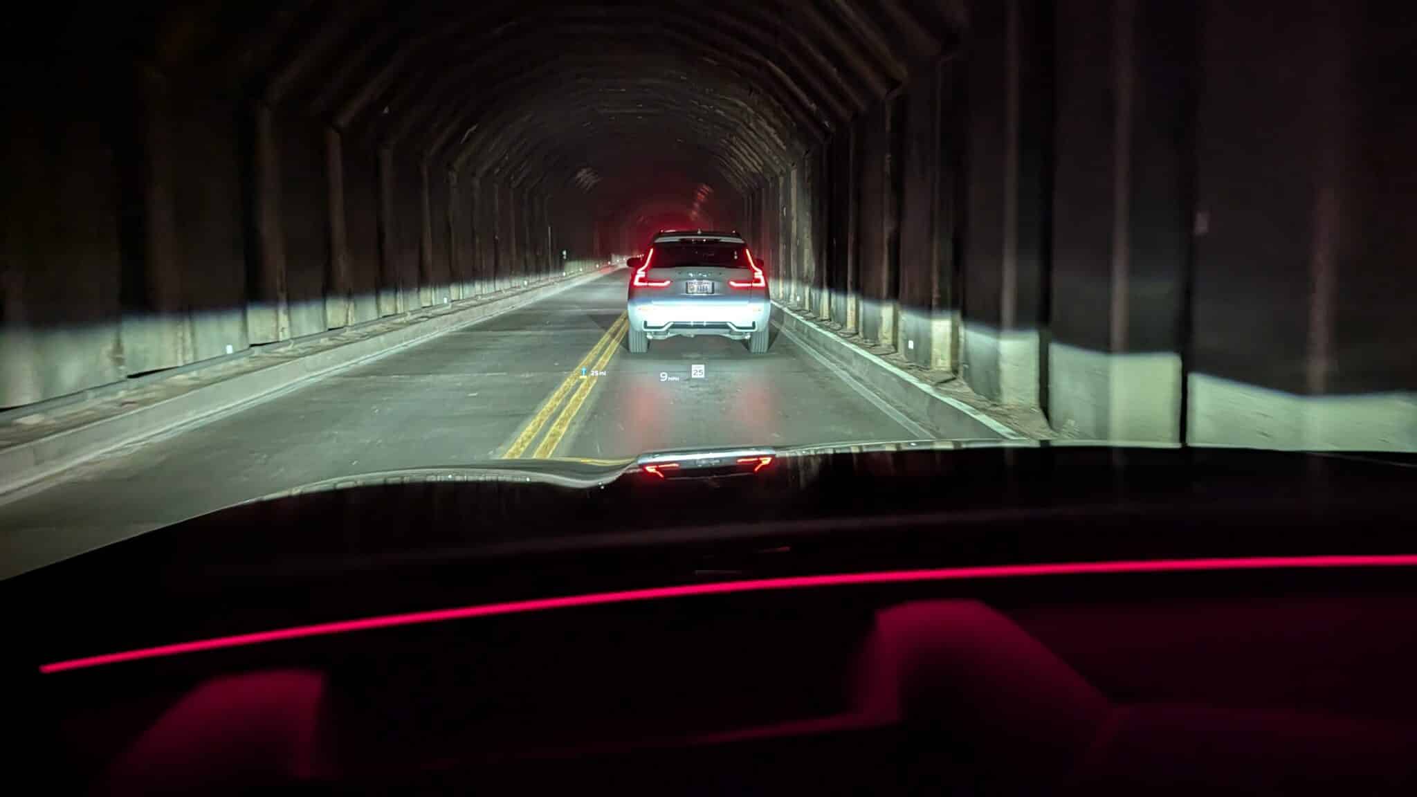 The digital headlights on the Audi SQ9