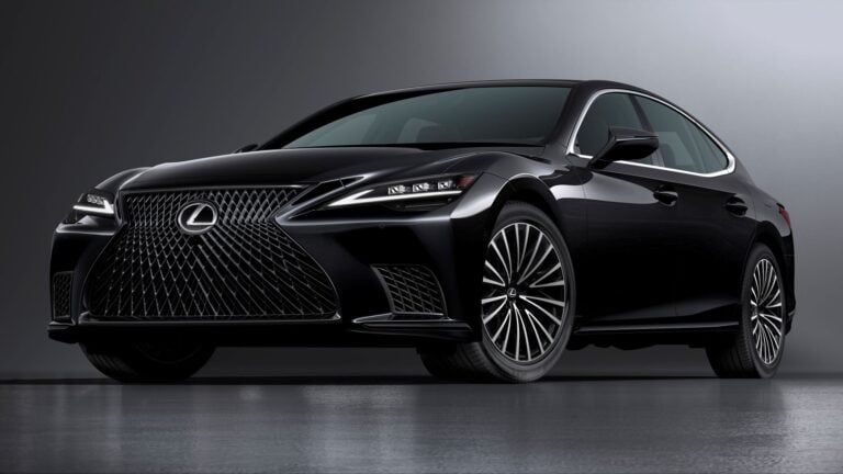 2026 Lexus LS 500 Heritage Edition in black, front three-quarter view