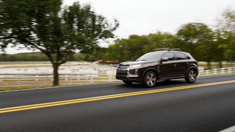 2026 Mitsubishi Outlander Sport, front three-quarter view in brown