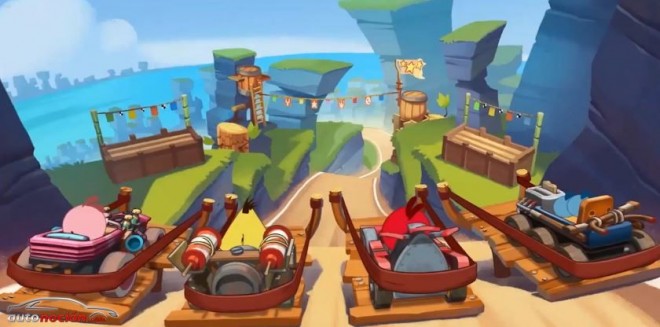 Angry Brids Go! un juego de coches y karts como Mario Kart