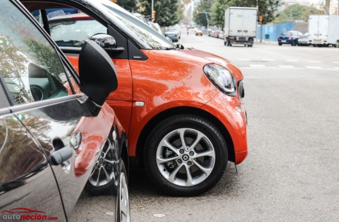 nuevo smart fortwo aparcado perpendicular