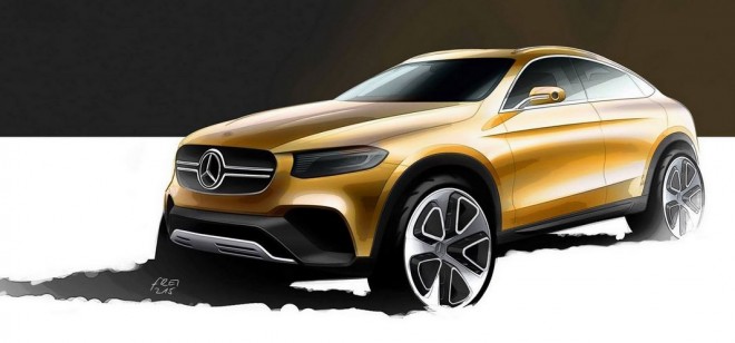 Primer boceto oficial del Mercedes-Benz GLC, el SUV derivado de la Clase C