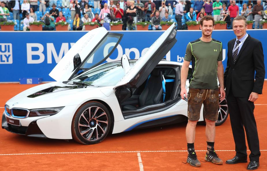 Pues sí, no está nada mal el BMW i8 que se ha llevado Andy Murray por ganar el BMW Open