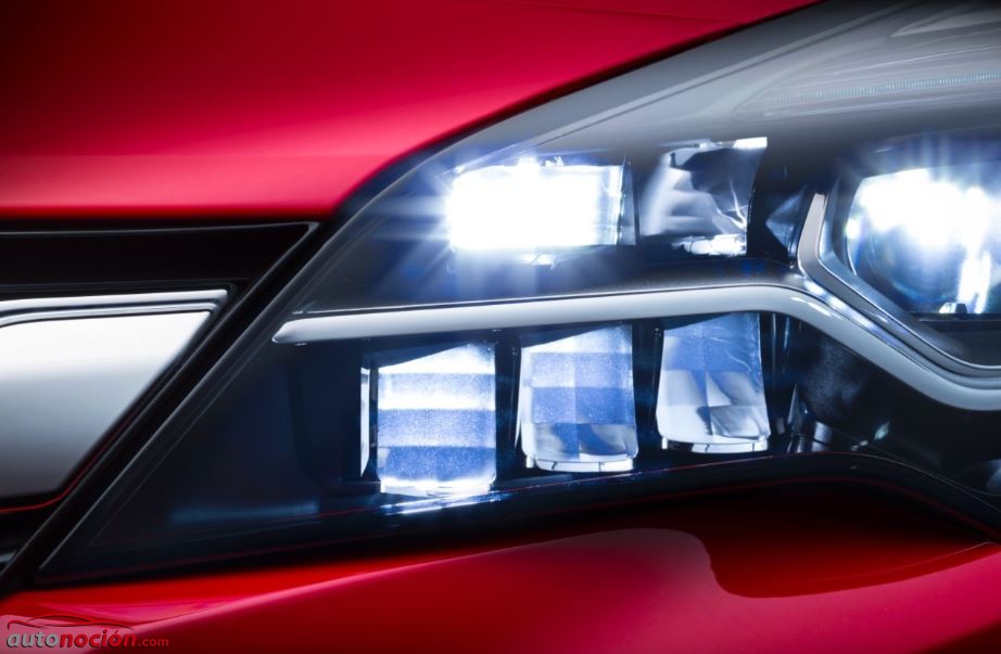 Opel IntelliLux: El sistema Full LED que equipará el Astra K y que irá siempre que se pueda con la luz de carretera…