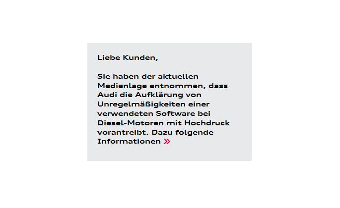 Audi Alemania abre un apartado en su web para comprobar el VIN de los vehículos afectados