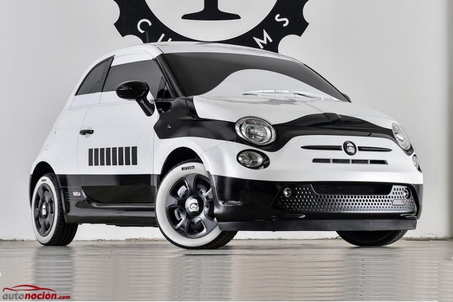 Si te pasas al lado oscuro de la Fuerza, hazlo a bordo de este Fiat 500e Stormtrooper