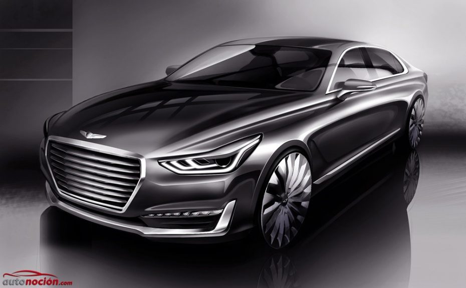 Primeros teasers del Genesis G90: La nueva marca de lujo muestra tímidamente su futuro buque insignia