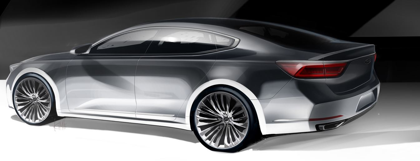 kia cadenza trasera 2016