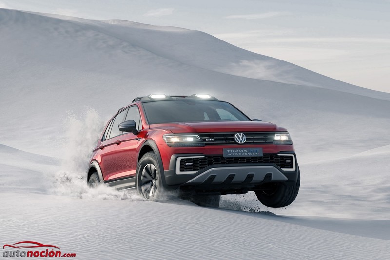 Volkswagen Tiguan GTE Active Concept: La cara más híbrida y campera del nuevo Tiguan